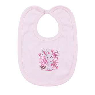 Бебешки двупластов лигавник "Bunny girl" в розово