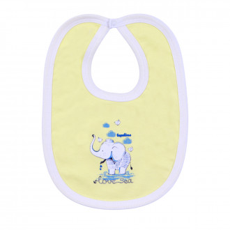 Бебешки двупластов лигавник "Love sea" в жълто