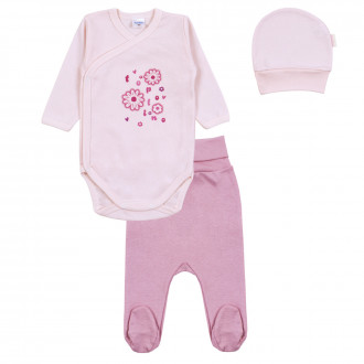 Бебешки комплект от 3 части "Flowers"