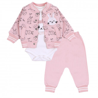 Бебешки комплект от 3 части "Love bunny"