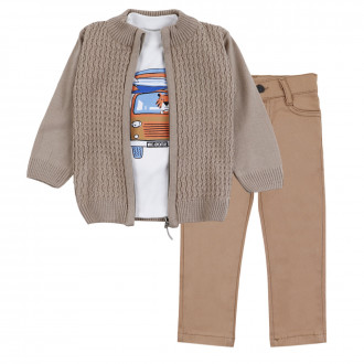 Бебешки комплект от 3 части с жилетка