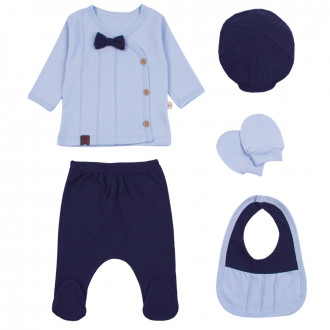 Бебешки комплект от 5 части в тъмносиньо