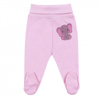 Бебешки памучни ританки "Pink elephant"