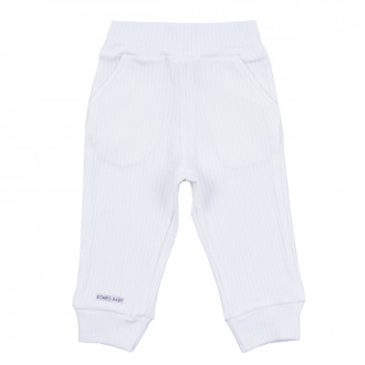 Бебешки панталон с джобчета в бяло 1