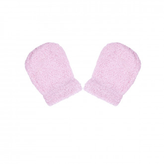 Бебешки пухени ръкавички в розово