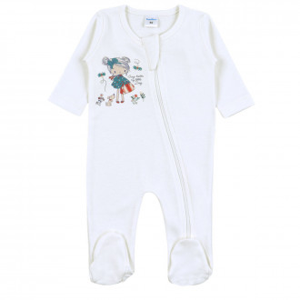 Бебешки ромпър с цип "Hello"