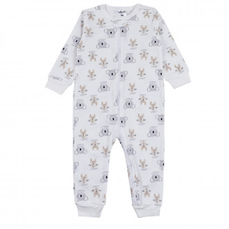 Бебешки ромпър с цип и открити крачета "I love"