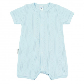 Бебешки ажурен ромпър в синьо