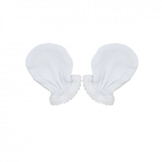 Ръкавички за новородено бебе в екрю