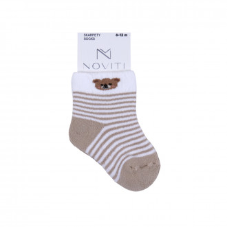 Бебешки термочорапи ''Мече'' в бежово райе