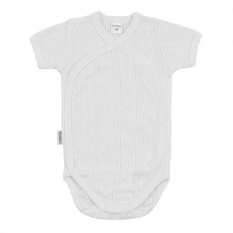 Бебешко ажурено боди "прегърни ме" в екрю