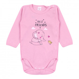 Бебешко боди "Best friends" в розово