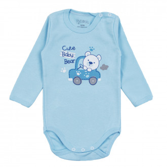 Бебешко боди "Cute baby bear" в синьо 1