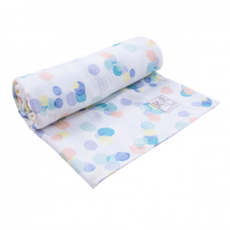 Бебешко муселиново одеяло "Colored dots" 100 х 130 см 1
