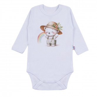 Бебешко памучно боди "Bear" в бяло