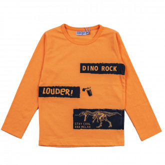 Детска блуза "Dino rock" в оранжево 1