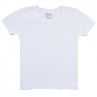Детска памучна тениска в бял цвят 1