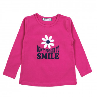 Детска блуза "Smile" в цвят малина 1