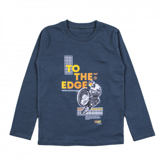 Детска блуза за момчета "The edge" в тъмносин лазур 1