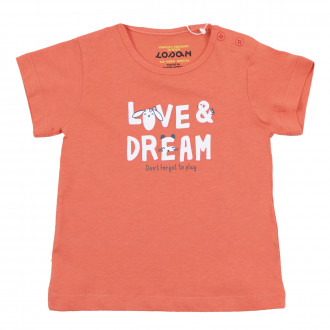 Бебешка памучна тениска "Love & Dream" 1