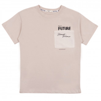 Детска тениска с джобче "Future" 1
