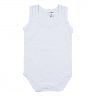 Боди-потник от памучна материя в бяло