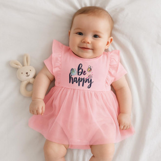 Бебешко боди-рокля "Be happy" 1