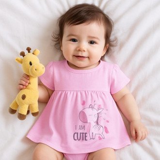 Бебешко боди-рокля "I am cute" 1