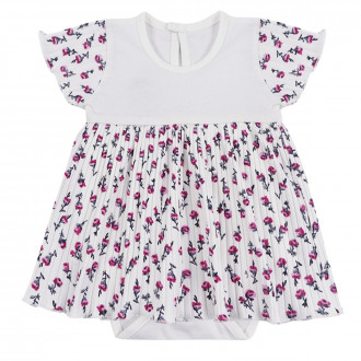 Бебешко боди-рокля ''Flowerful'' в екрю