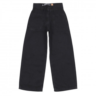 Детски дънки с широки крачоли в черно