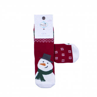 Бебешки коледни термочорапи  "Снежко" 