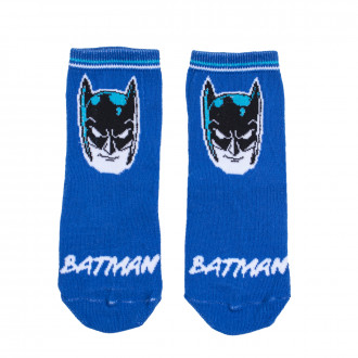 Детски къси чорапи със супер герой и надписи в тъмносиньо