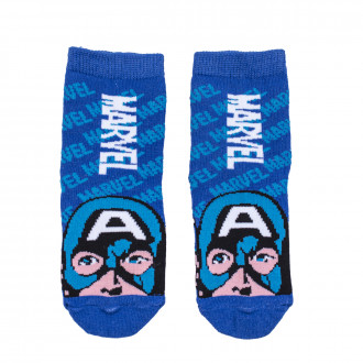Детски къси чорапи със супер герой в наситено синьо