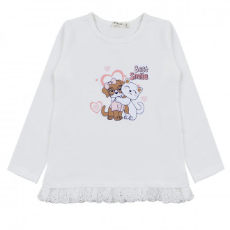 Детска блуза "Best smile" в екрю