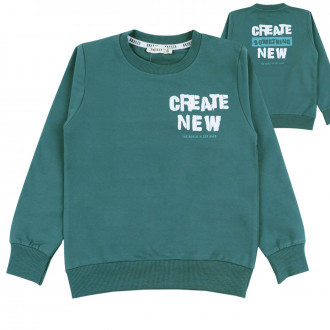Детска блуза "Create new" в зелено