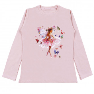 Детска блуза "Faity" в опушено розово