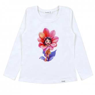 Детска блуза "Flower fairy" в екрю 1