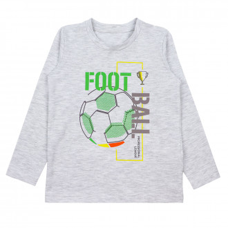 Детска блуза "Football" в сив меланж 1