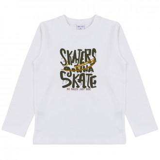 Детска блуза "Gonna skate" в екрю