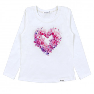 Детска блуза "Heart" в екрю 1