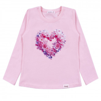 Детска блуза "Heart" в розово 1