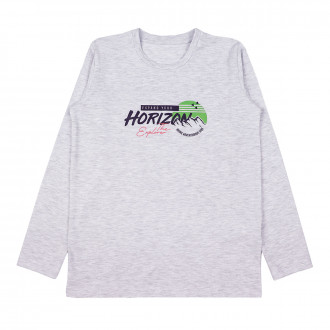Детска блуза "Horizon" в сив меланж