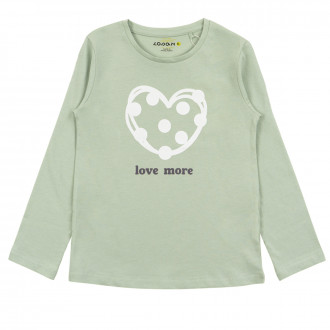 Детска блуза ''Love more'' в мента
