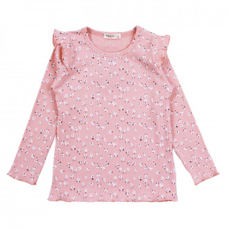 Детска блуза от едър рипс в розово 1