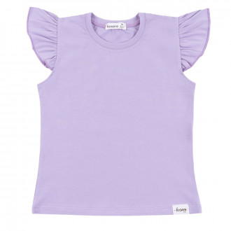 Детска блуза с къдрички в лилаво
