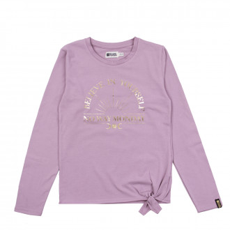 Детска блуза с надписи в лилаво 1