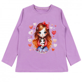Детска блуза "Sweet girl" в лилаво