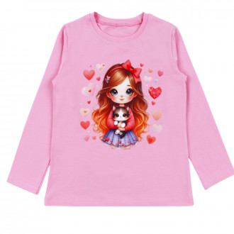 Детска блуза "Sweet girl" в розово