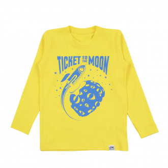 Детска блуза "Ticket to the moon" в жълто 1