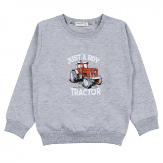 Детска блуза "Tractor" в сив меланж 1